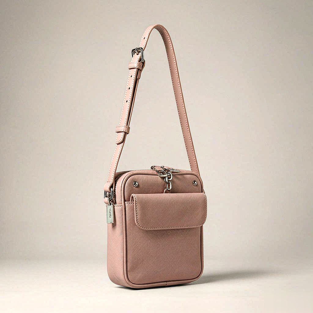 Lila Mini Crossbody in Blush / Black