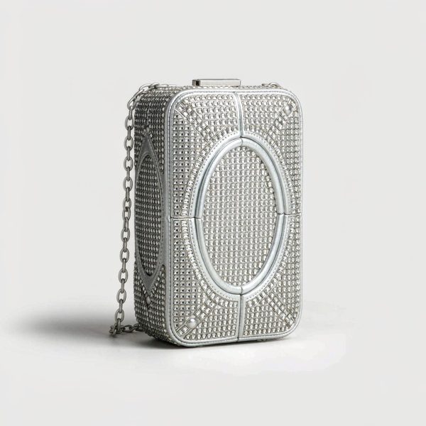 Bianca Crystal Minaudière Bianca Crystal Minaudière in Silver / Champagne