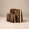 Lumier Calf-Hair Clutch in Leopard / Black
