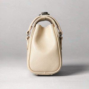 Camille Mini Top-Handle in Cream / Black